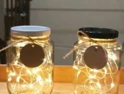 Jar Kaca 450ml 350ml with LED free Box Bubble