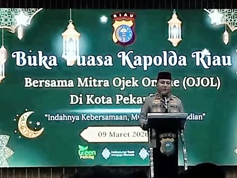 Silaturahmi dan Buka Puasa Kapolda Riau Bersama Mitra OJOL di Pekanbaru 2026